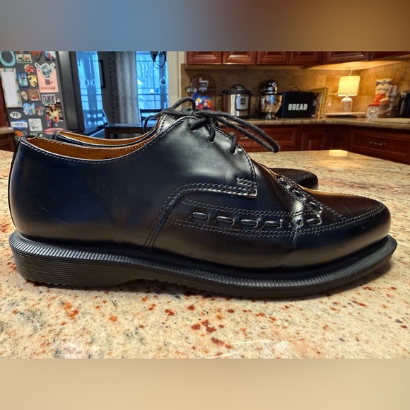 Dr Martens Ally Black Leather Derby Creeper Wingtip Shoes Men’s Size 7/Women’s 8 - Picture 5 of 15